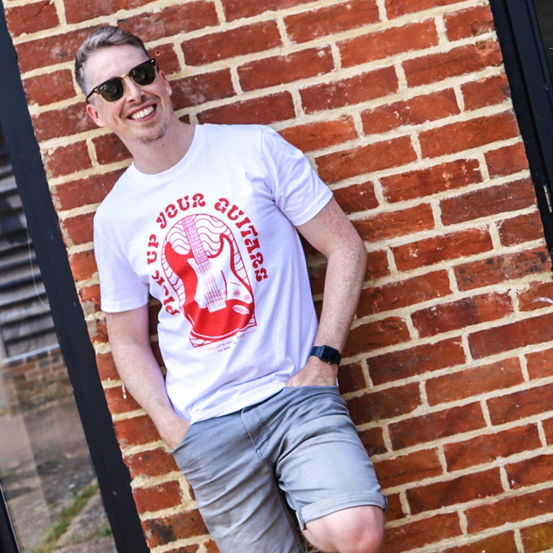 Pick Up Your Guitars Red T-Shirt