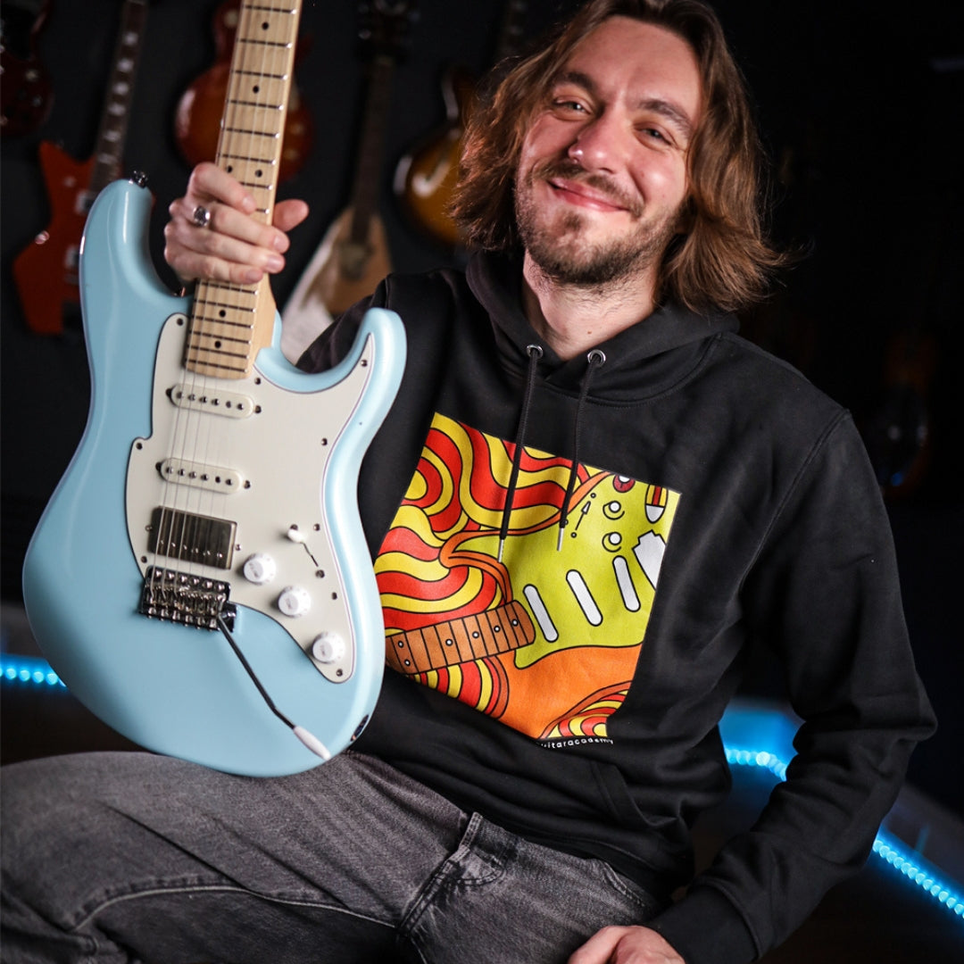Orange Retro Stratocaster Hoodie