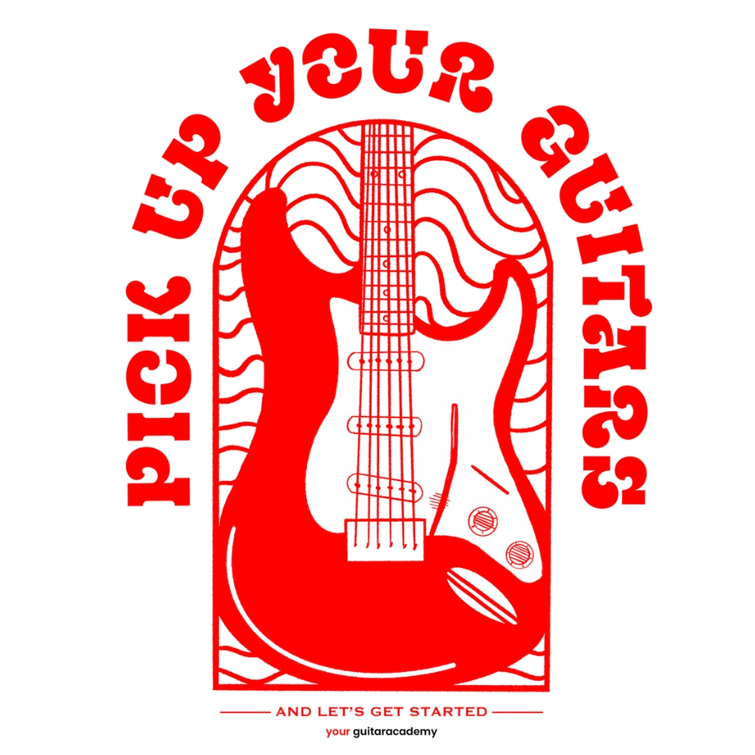 Pick Up Your Guitars in Red Hoodie