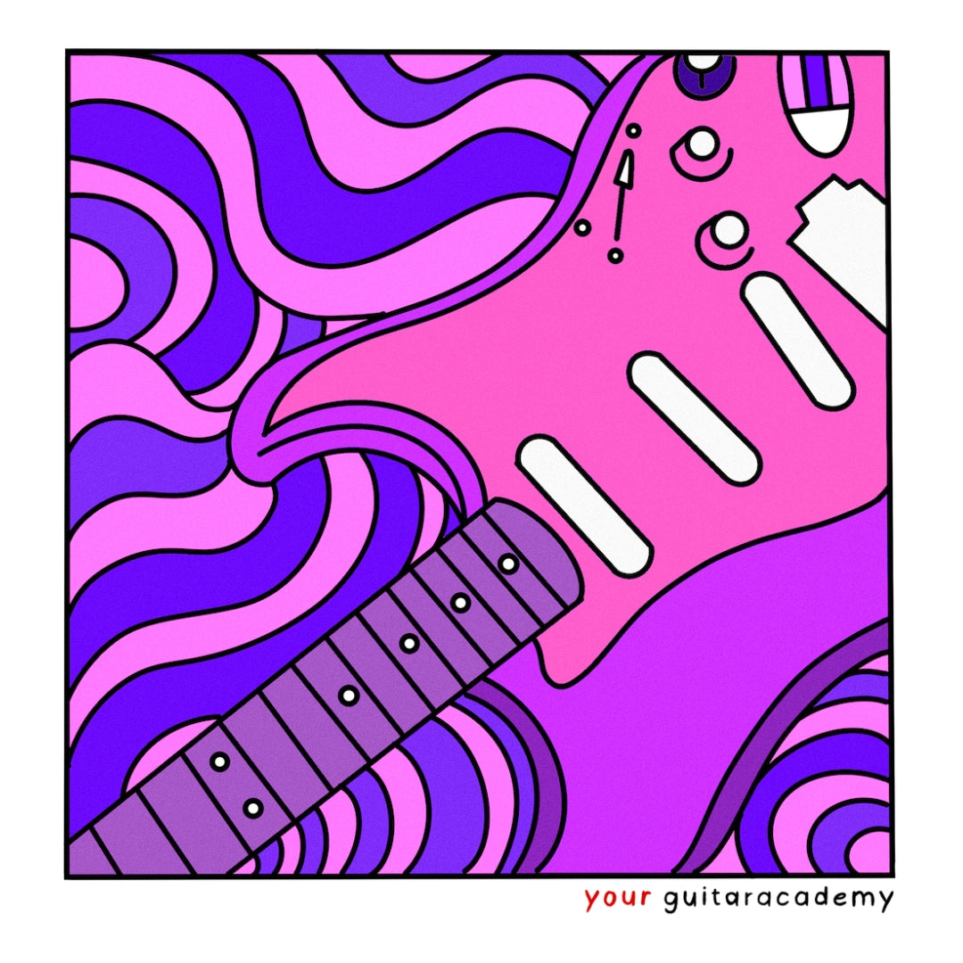 Purple Retro Stratocaster Sweatshirt