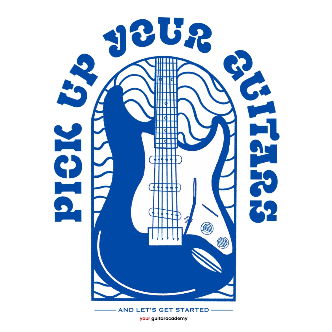 Pick Up Your Guitars Blue T-Shirt