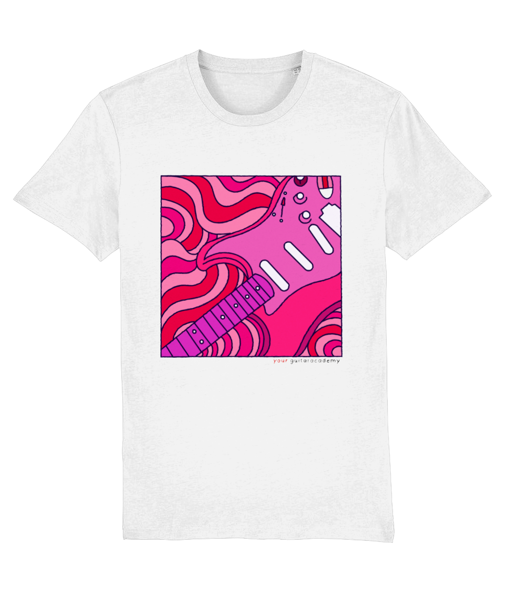 Pink Retro Stratocaster T-Shirt